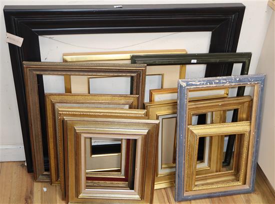 Thirteen assorted picture frames